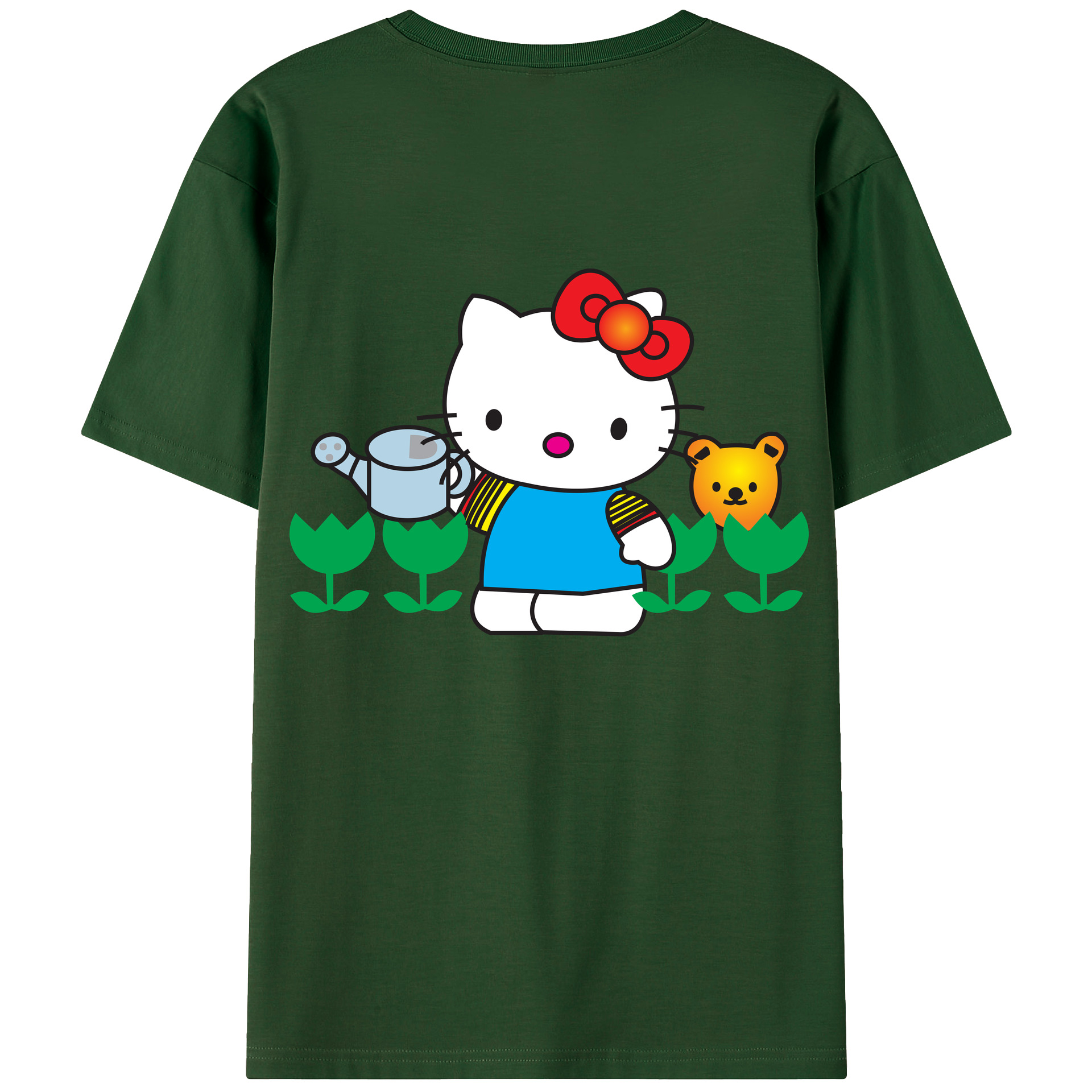 （画像用） Hello Kitty ハローキティ 綿100％半袖Tシャツ（背面プリント）